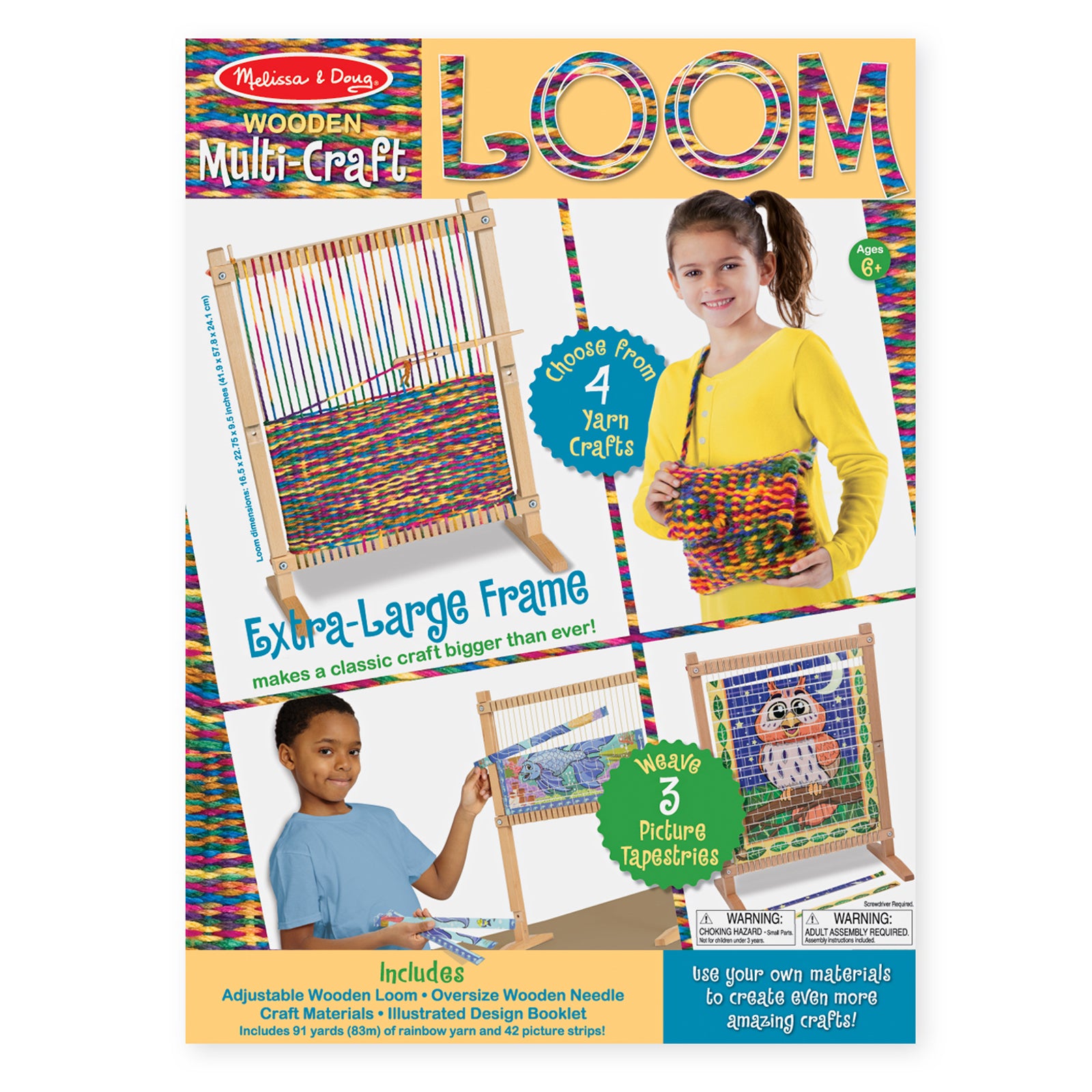Melissa & Doug Colorful Multi-Craft Weaving Loom Kit
