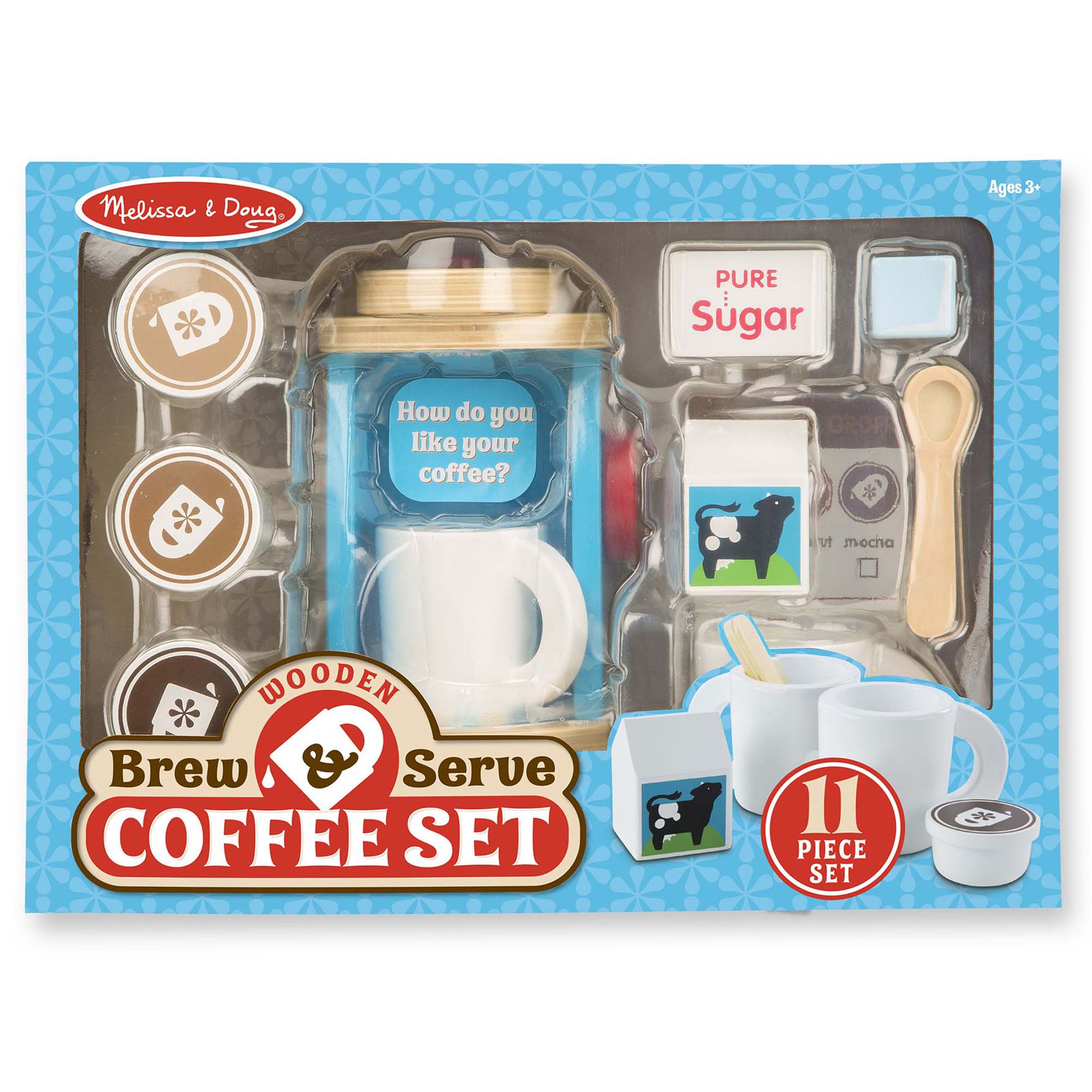 Alternative view of Melissa & Doug 8-Piece Wooden Brew & Serve Coffee Set