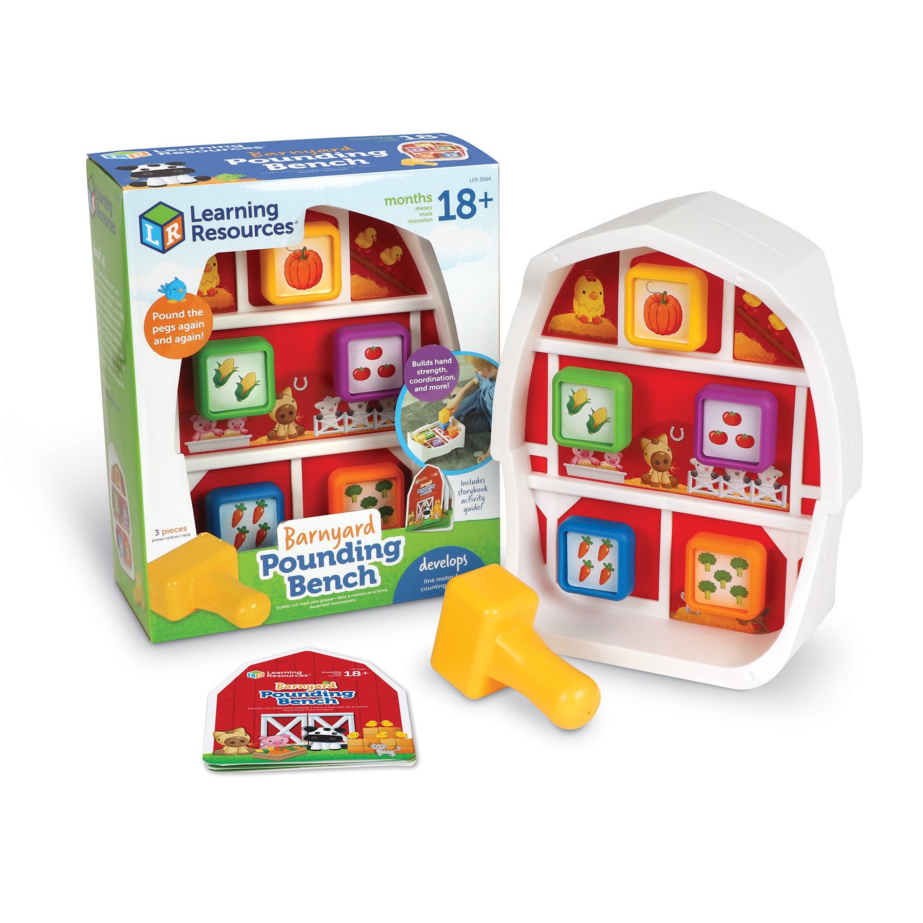 Learning Resources Barnyard Pounding Bench – Dual-Themed Educational Toy