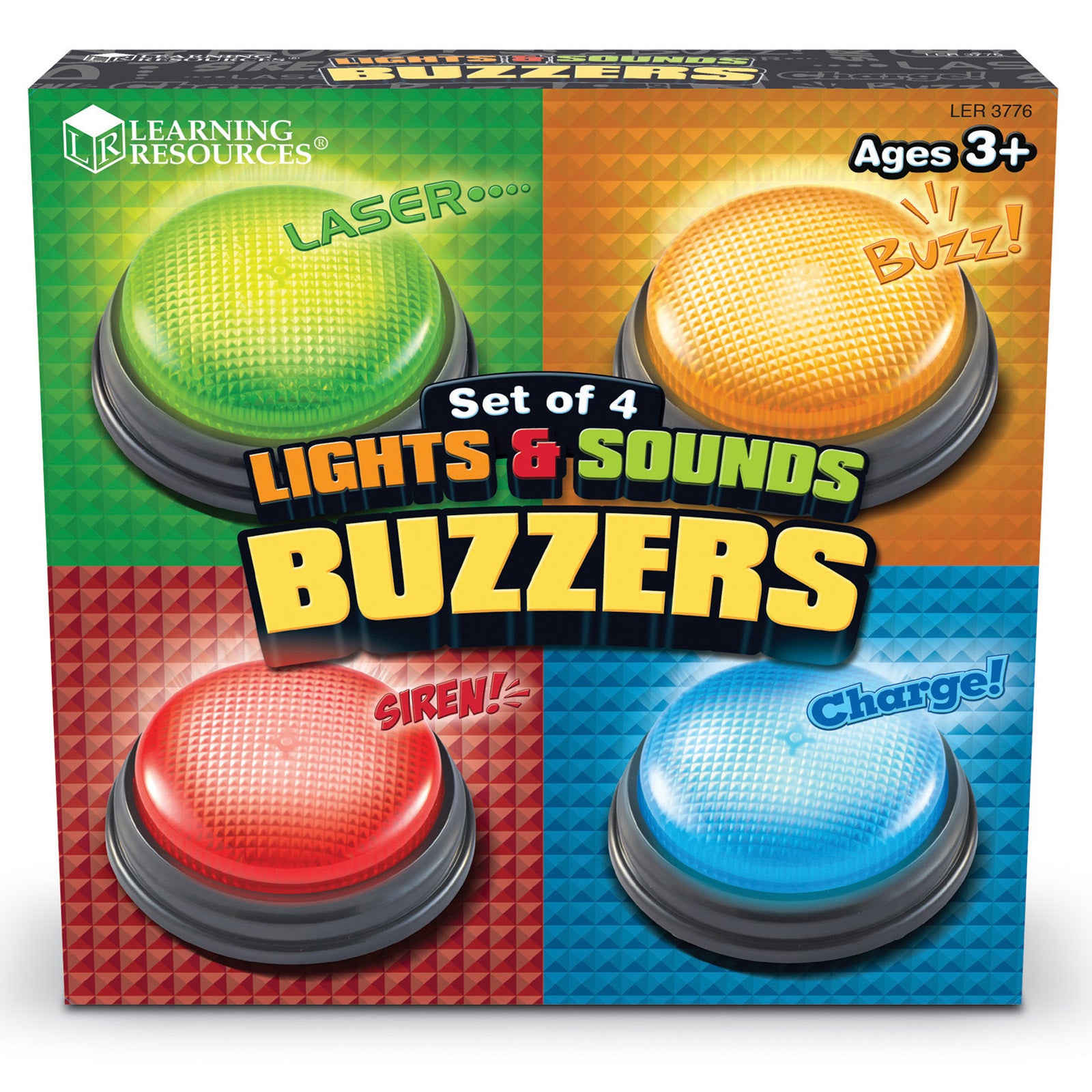 Learning Resources Lights and Sounds Answer Buzzers - Interactive Set of 4 - Image 3