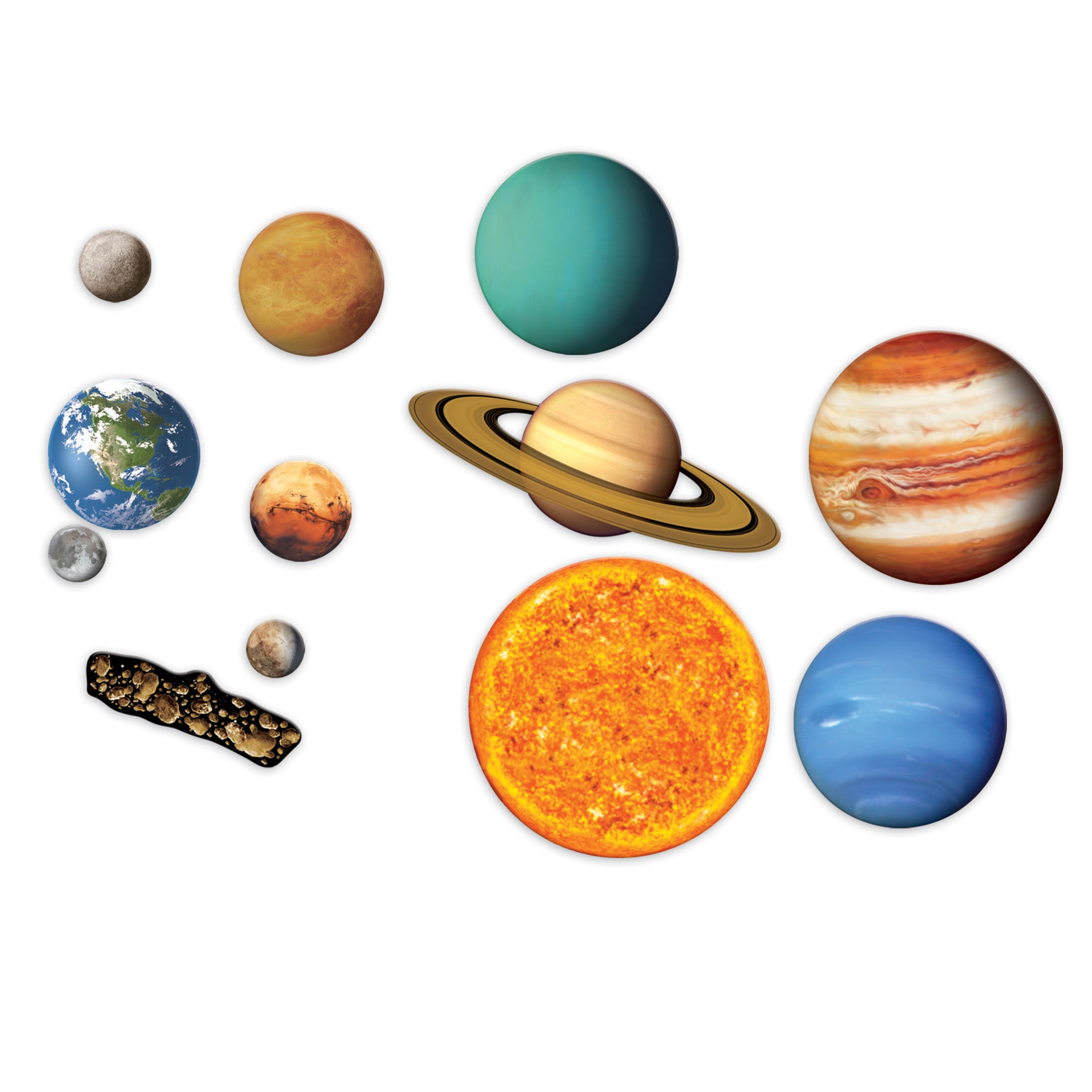 Alternative view of Learning Resources Giant Magnetic Solar System Set - Colorful and Educational - 12 Pieces