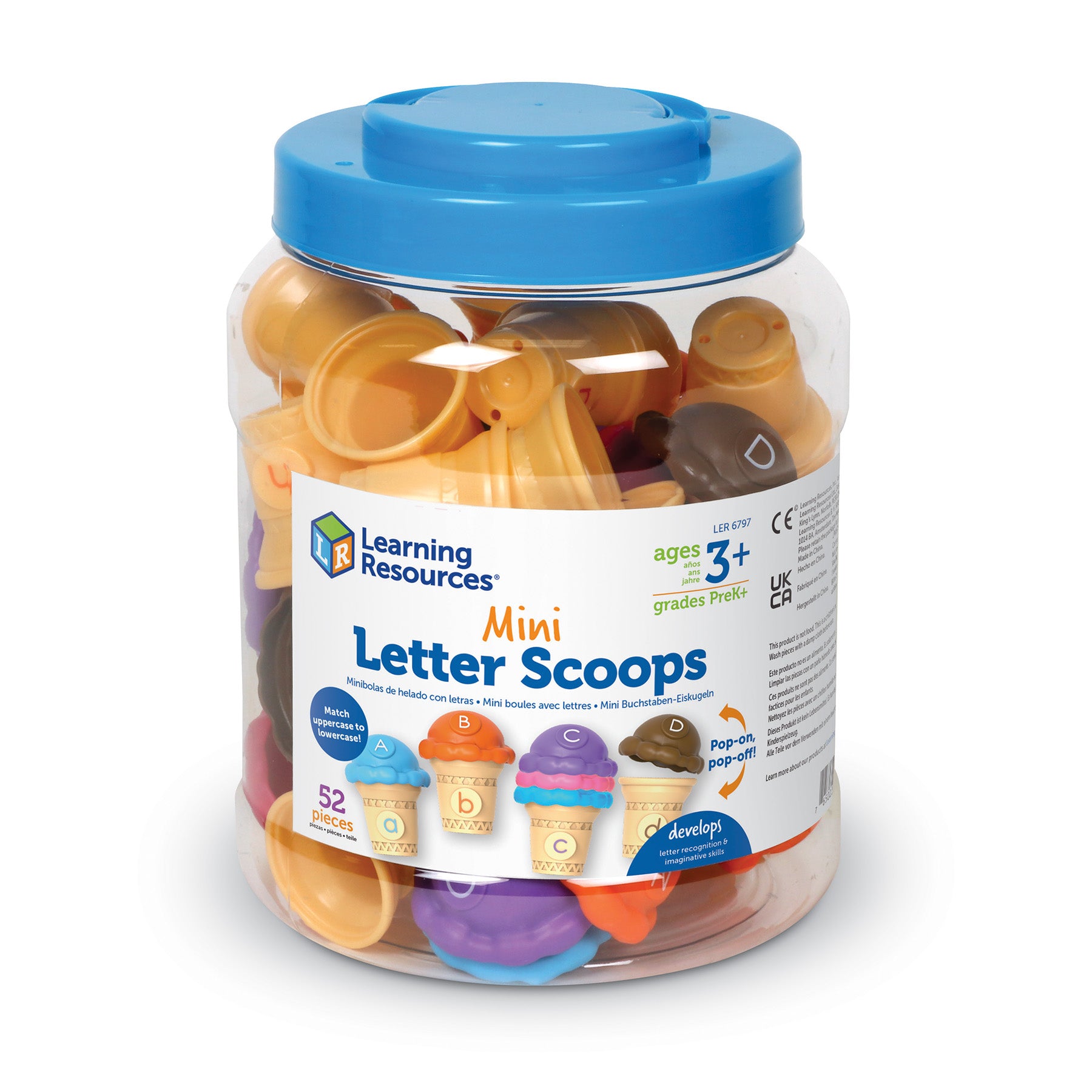 Learning Resources Mini Letter Scoops - Alphabet Ice Cream Playset - Image 2