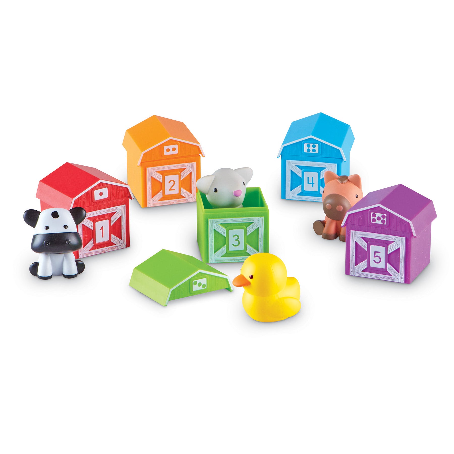 Learning Resources Peekaboo Learning Farm Colorful Animal Barn Playset - Image 3
