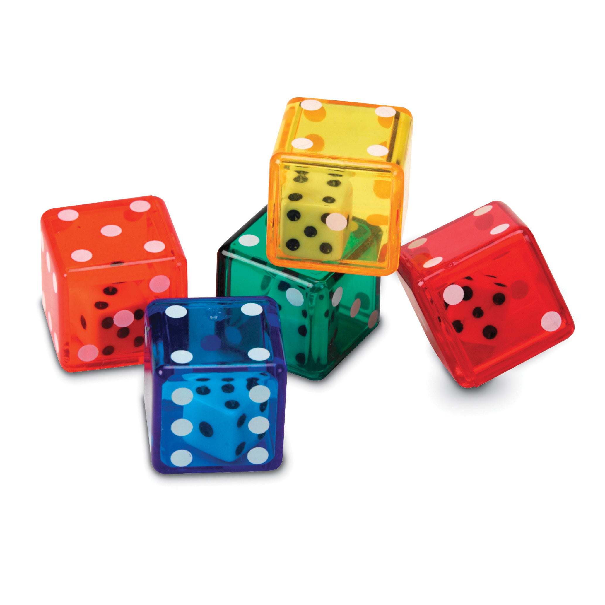 Alternative view of Learning Resources Dice in Dice Bucket - Colorful Math Learning Set - Pack of 72