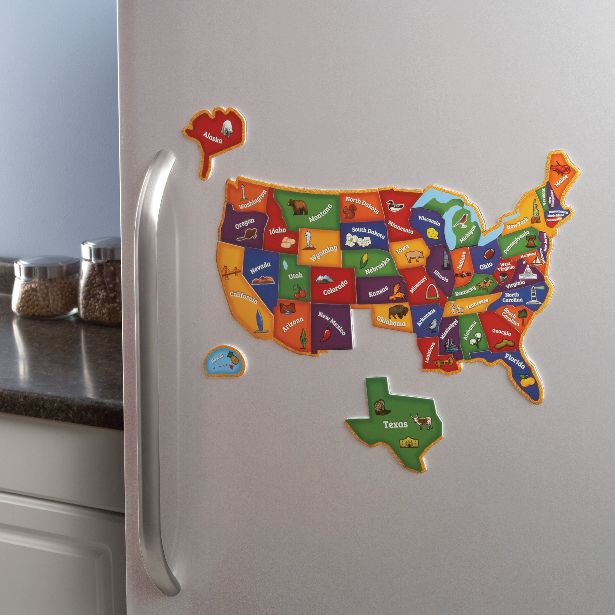 Learning Resources Magnetic U.S. Map Puzzle - Interactive Geography Fun - Image 4