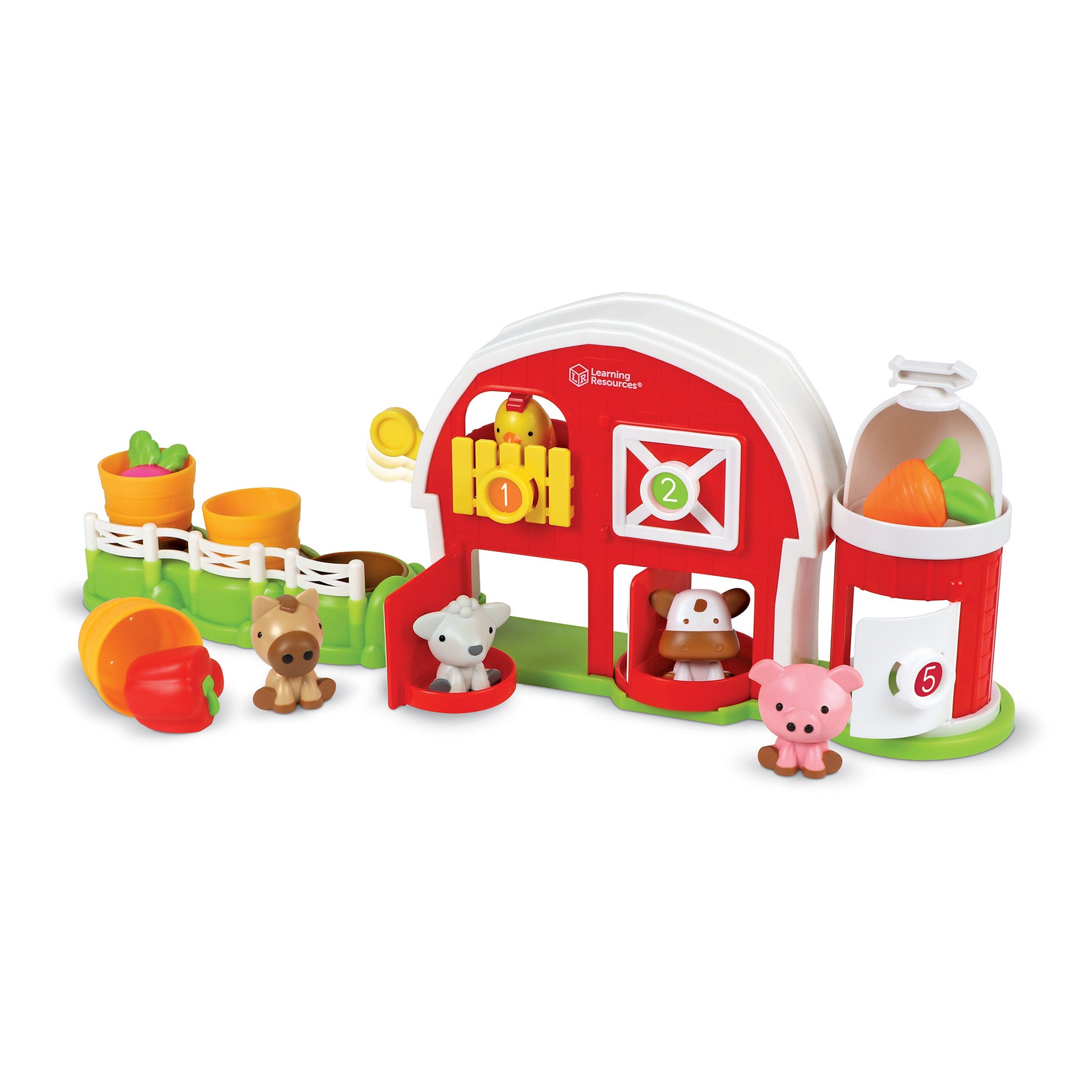 Alternative view of Learning Resources Peekaboo Learning Barn Play Set