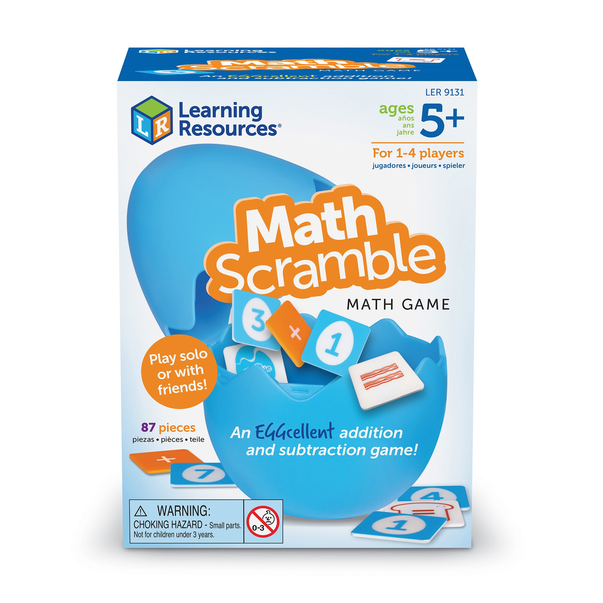 Alternative view of Learning Resources Math Scramble - Fast-Paced Addition & Subtraction Game