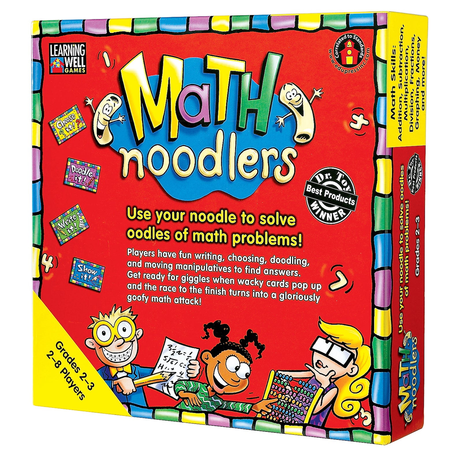 Learning Well Games Math Noodlers Game - Fun Math Challenges - Grades 2-3