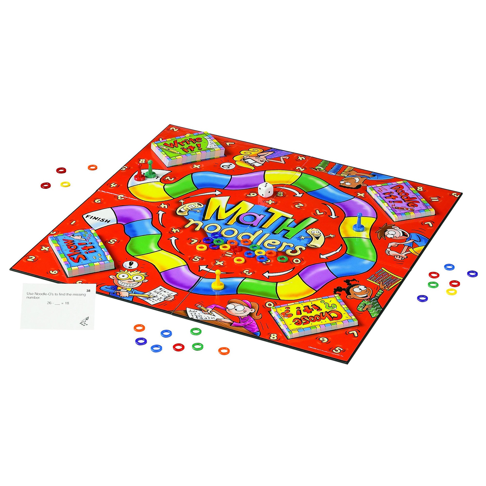 Alternative view of Learning Well Games Math Noodlers Game - Fun Math Challenges - Grades 2-3