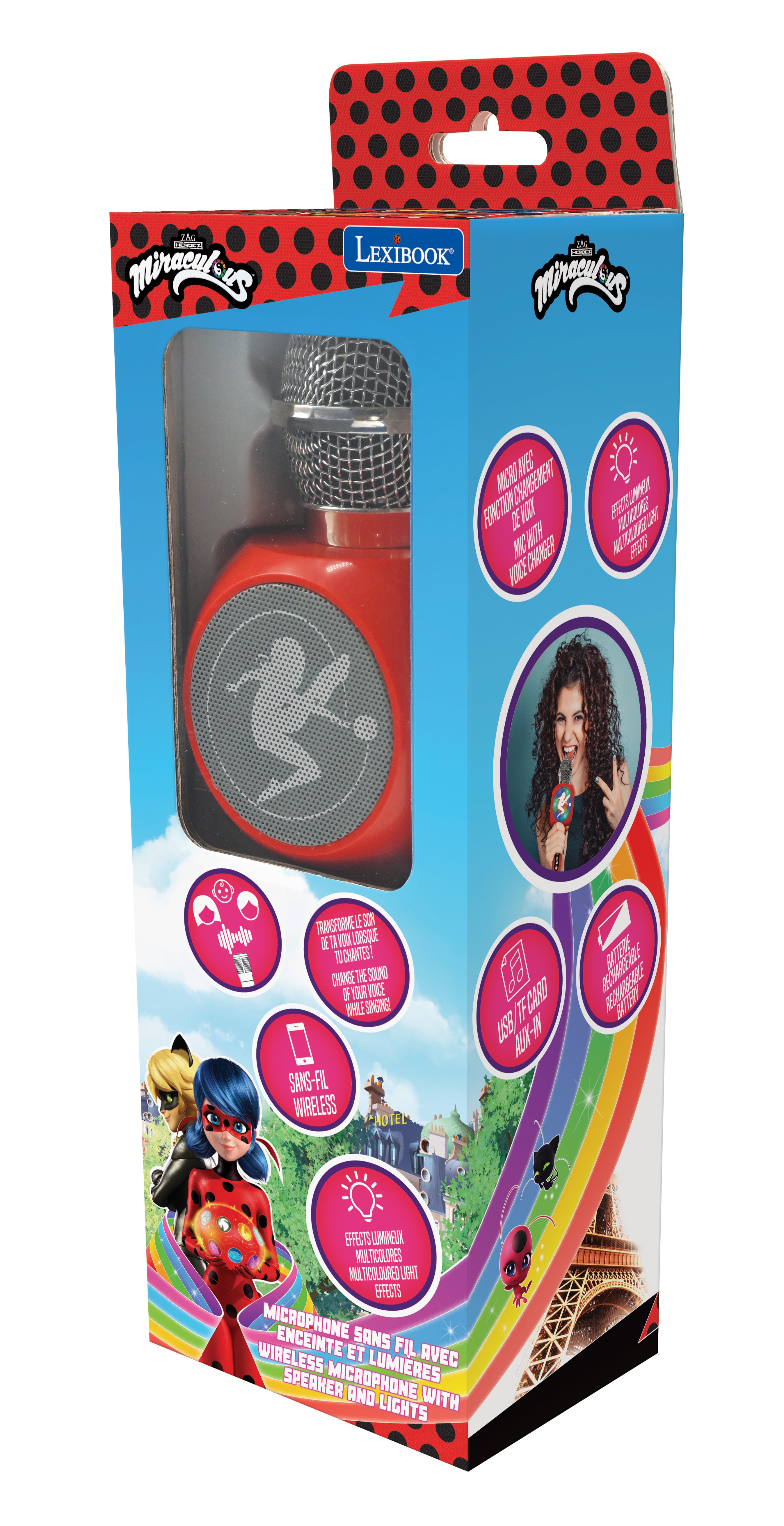 Alternative view of Miraculous LED Bluetooth Karaoke Microphone with Voice Changer