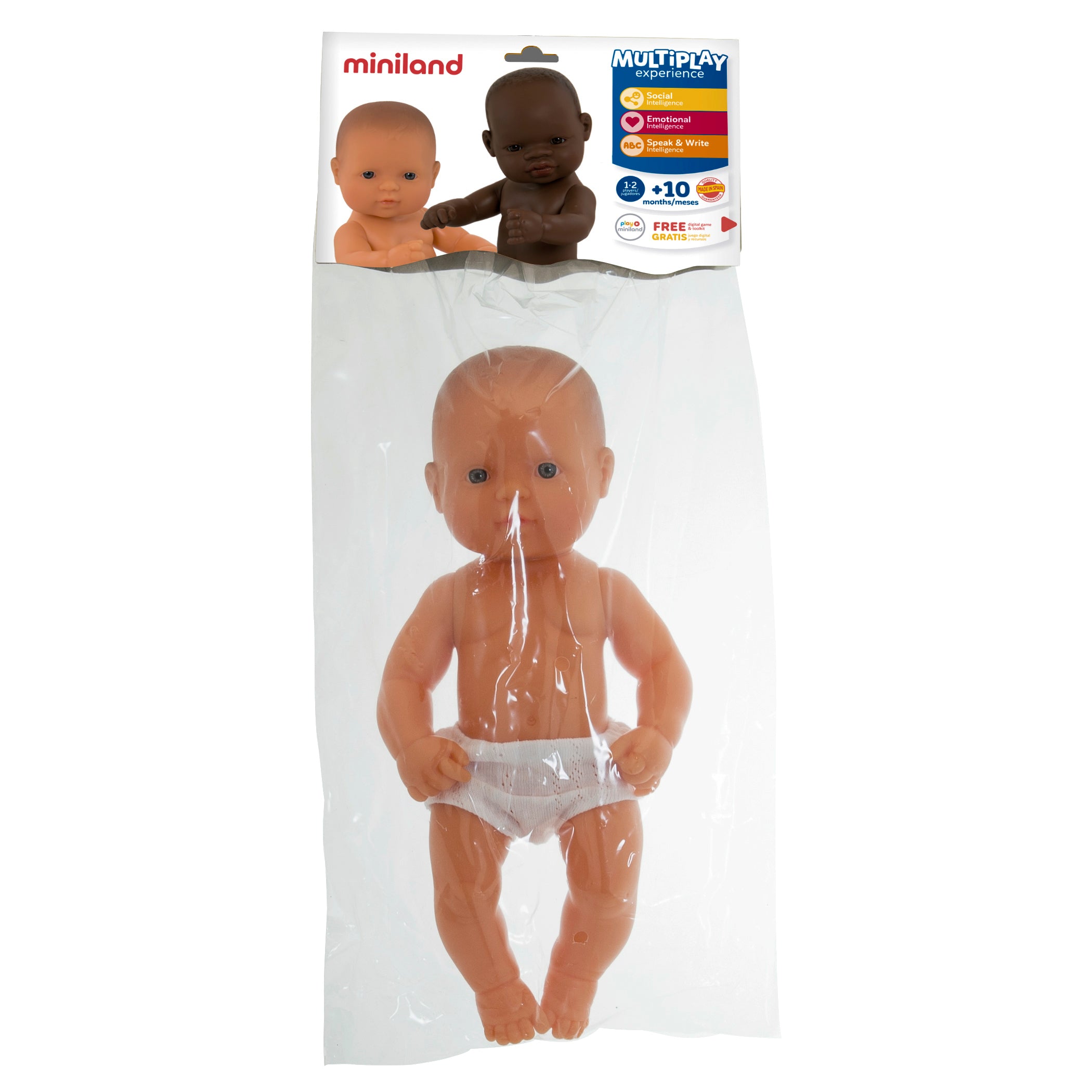 Miniland 12-5/8 inch Newborn Doll with Soft Vinyl Body - Image 3