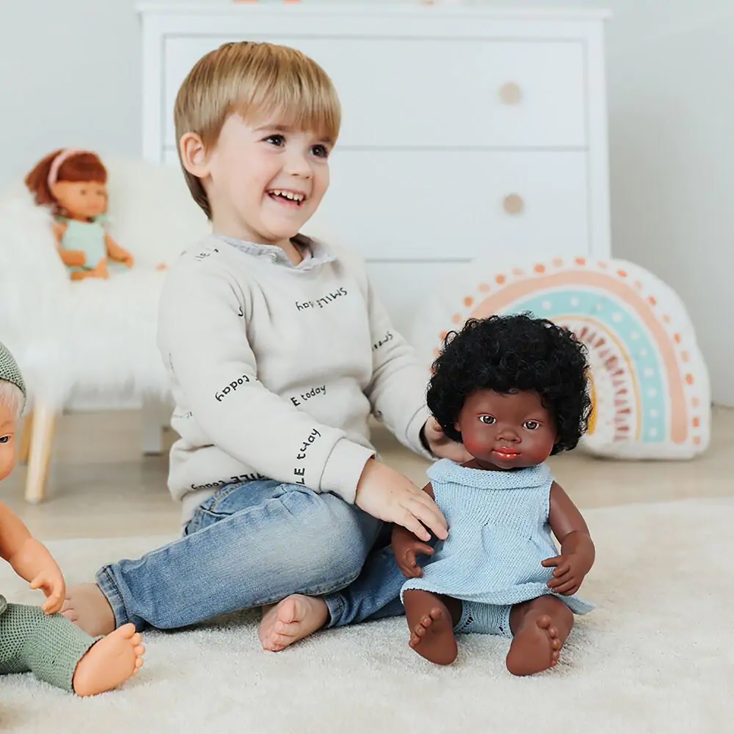 Alternative view of Miniland 15" Doll Knitted Dress & Headband Outfit Set