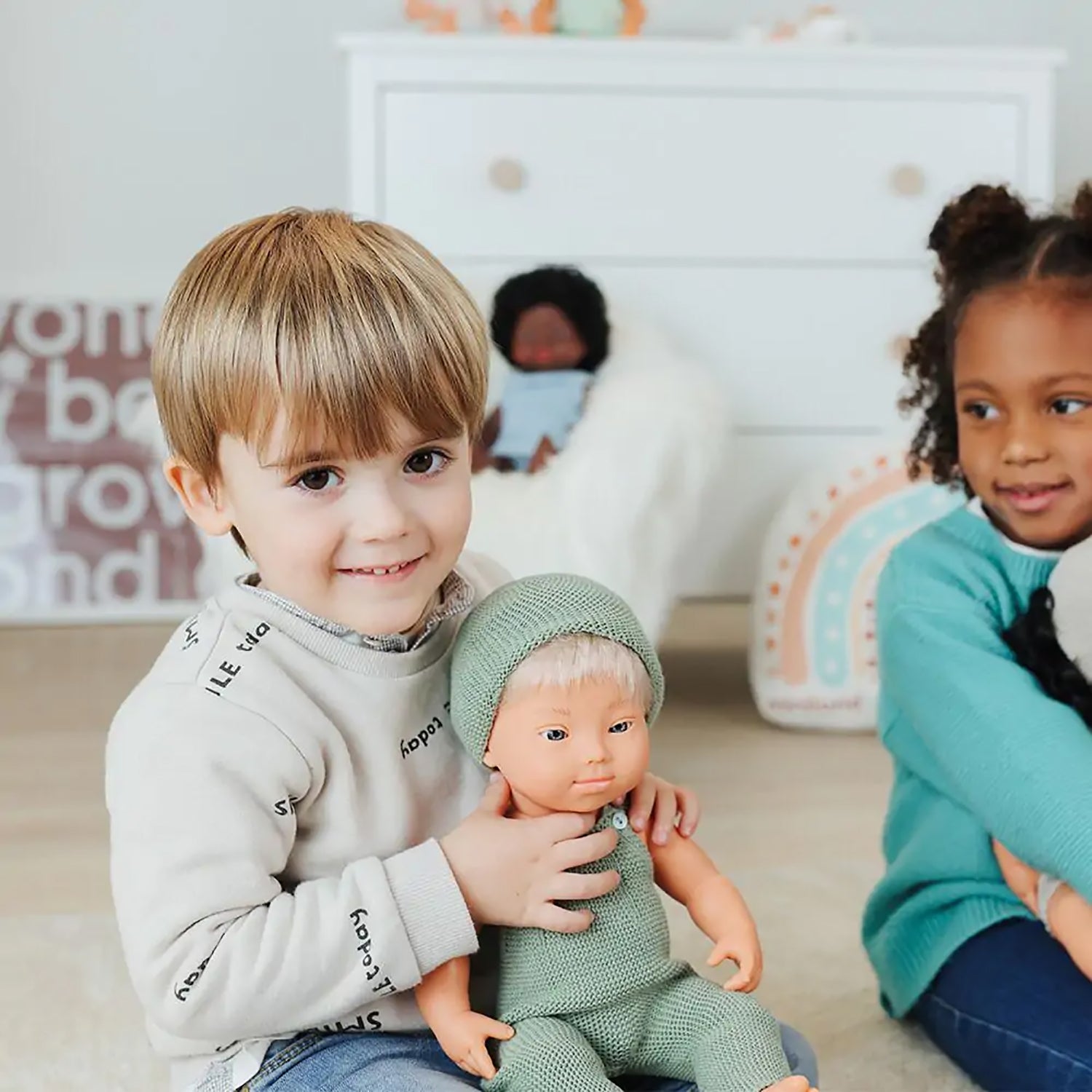 Alternative view of Miniland Knitted Outfit & Beanie for 15" Dolls - Eco-Friendly