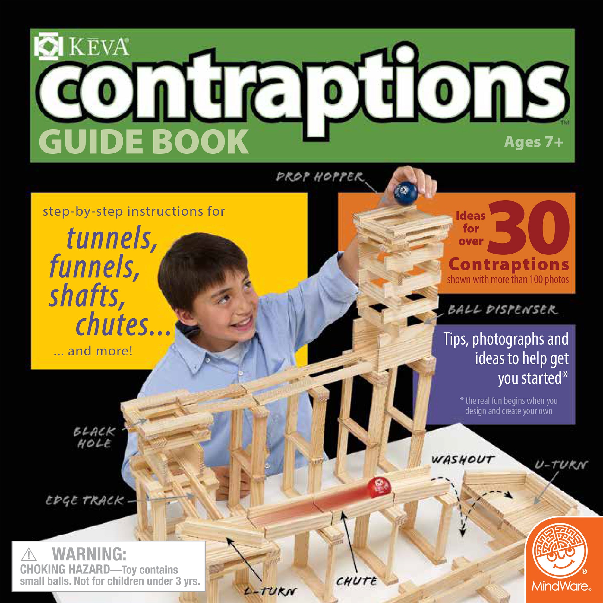 Alternative view of MindWare KEVA Contraptions 200-Piece Plank Set - STEM Building Toy