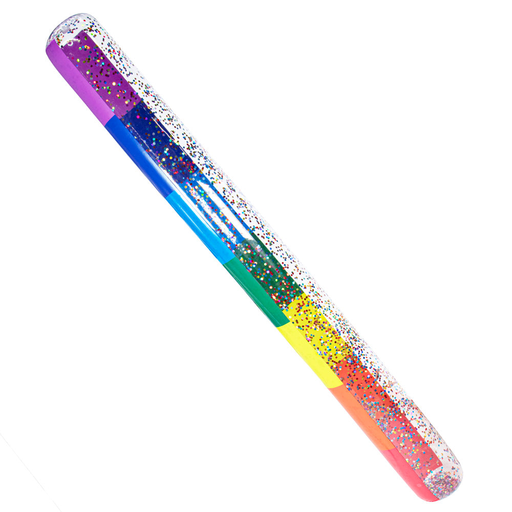 Alternative view of PoolCandy Rainbow Collection 72-inch Glitter Pool Noodle - Classic Rainbow