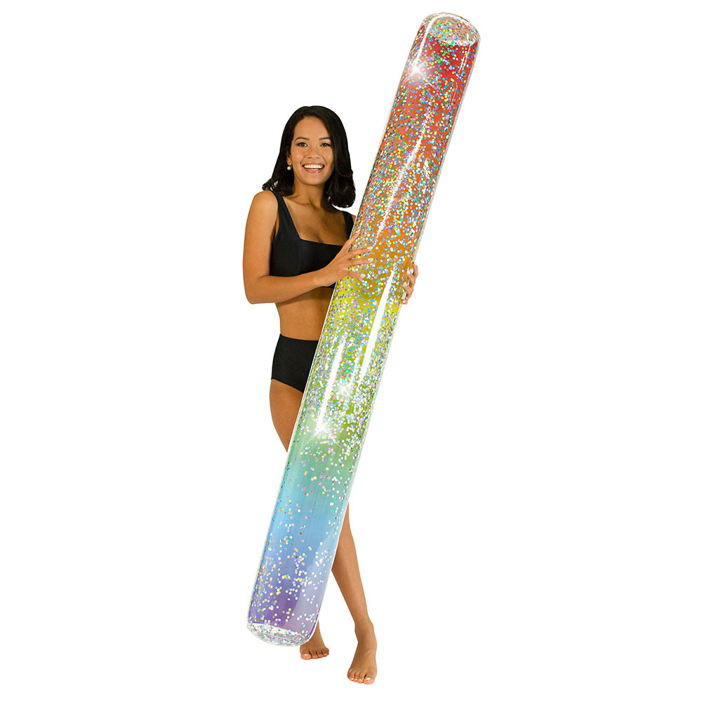 PoolCandy Rainbow Haze Glitter Pool Noodle - Oversized 72 Inch - Image 3