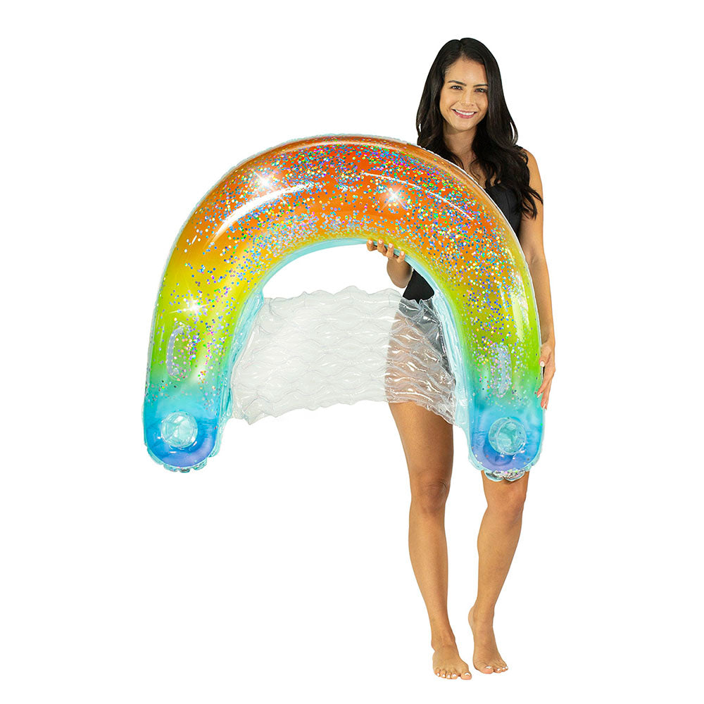 PoolCandy Rainbow Haze Glitter Large Sun Chair - Multicolor