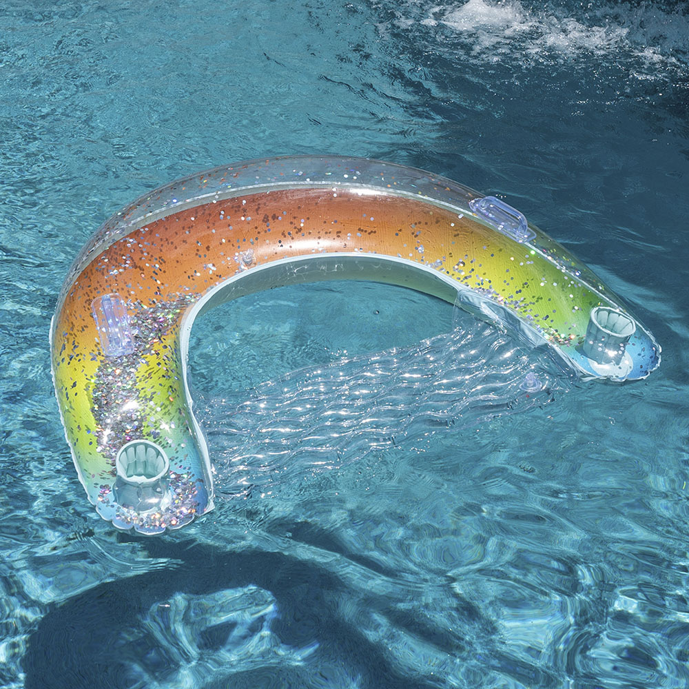 Alternative view of PoolCandy Rainbow Haze Glitter Large Sun Chair - Multicolor