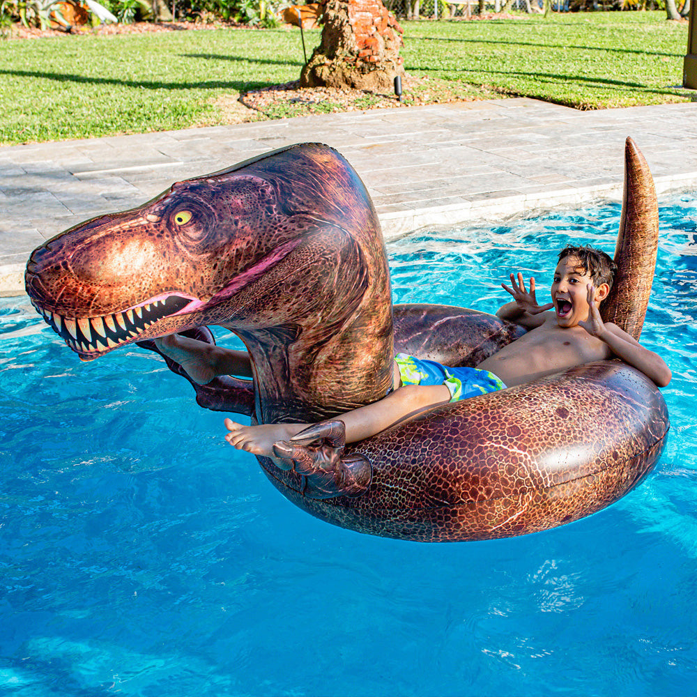 PoolCandy T-Rex Dinosaur 48-Inch Jumbo Pool Tube - Image 3