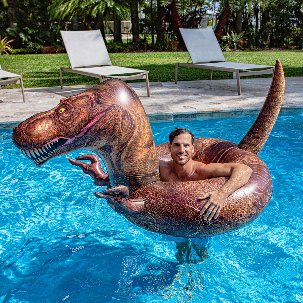 PoolCandy T-Rex Dinosaur 48-Inch Jumbo Pool Tube - Image 4