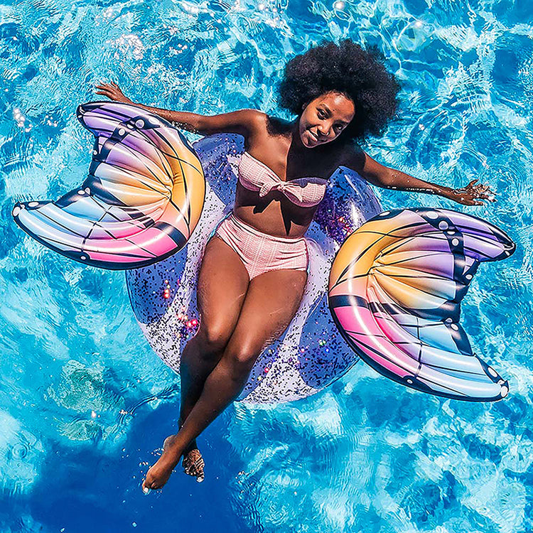 Alternative view of PoolCandy Glitter Butterfly 40-Inch Pool and Beach Tube