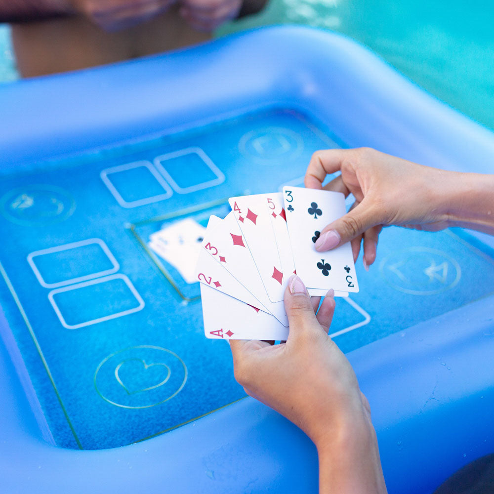 Alternative view of PoolCandy 28" Inflatable Floating Game Table with Waterproof Cards