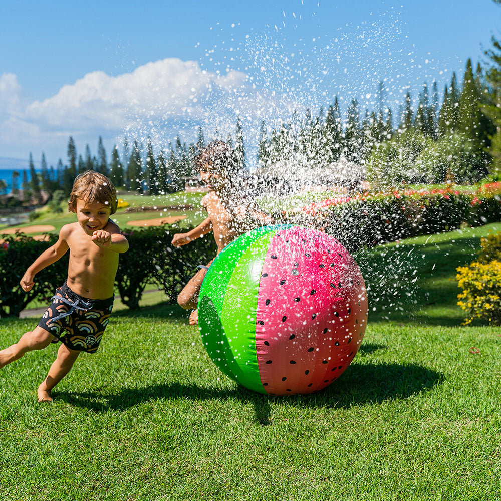 Alternative view of PoolCandy Giant Watermelon Sprinkler for Outdoor Fun