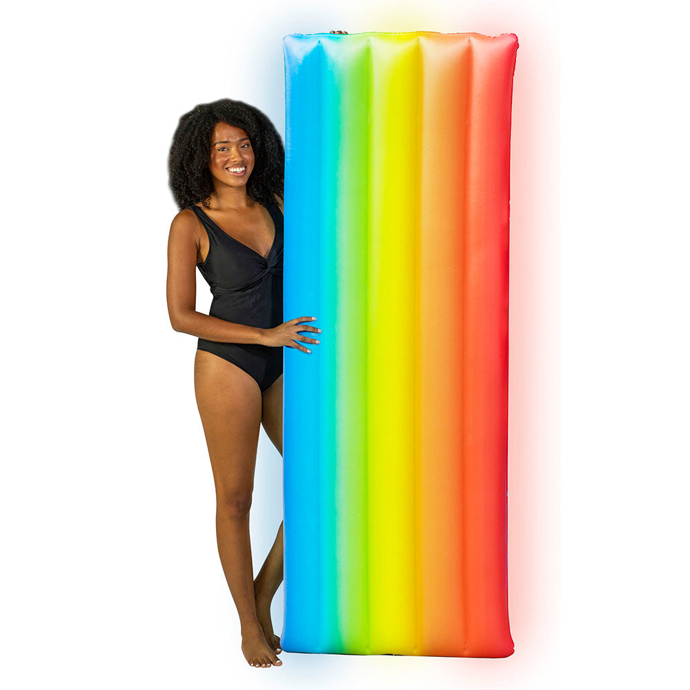 Rainbow Collection 74 x 30 inch Illuminated LED Deluxe Pool Raft