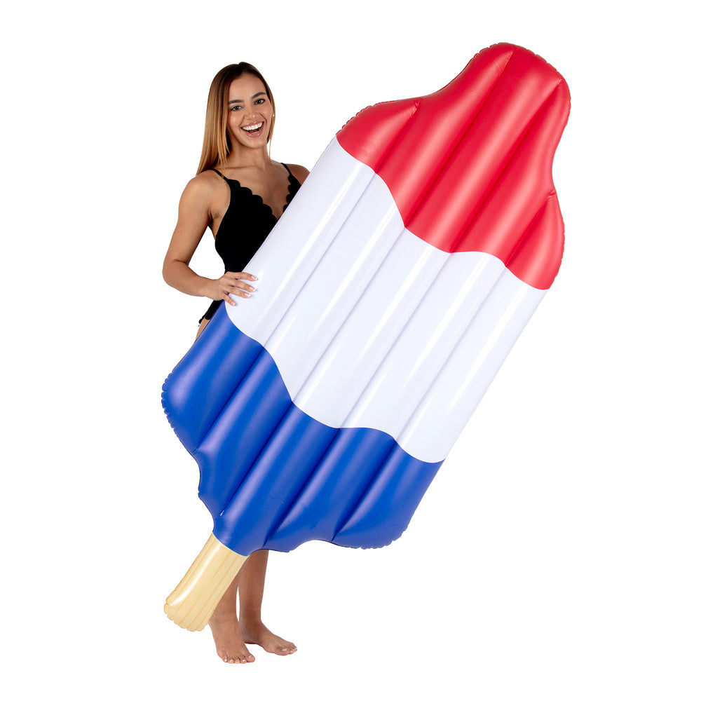 PoolCandy Rocket Pop Inflatable Pool Raft - Patriotic Popsicle Design - Image 4