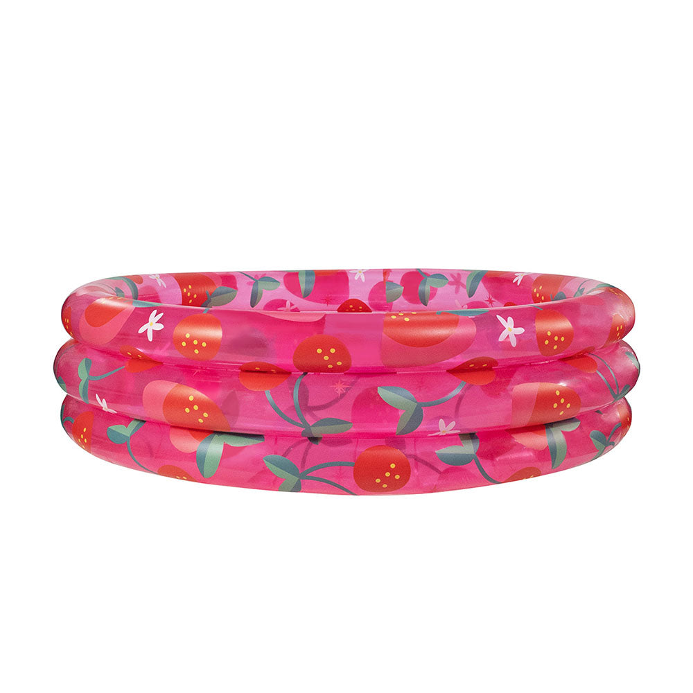 PoolCandy 60" Inflatable Sunning Pool - Strawberries & Cherries Design