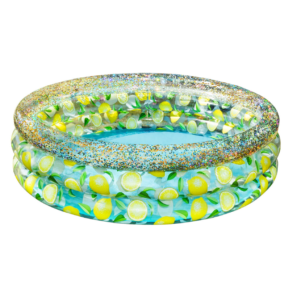 Resort Collection Lemon Sunning Pool - Sparkling 60 x 15" Glitter Pool