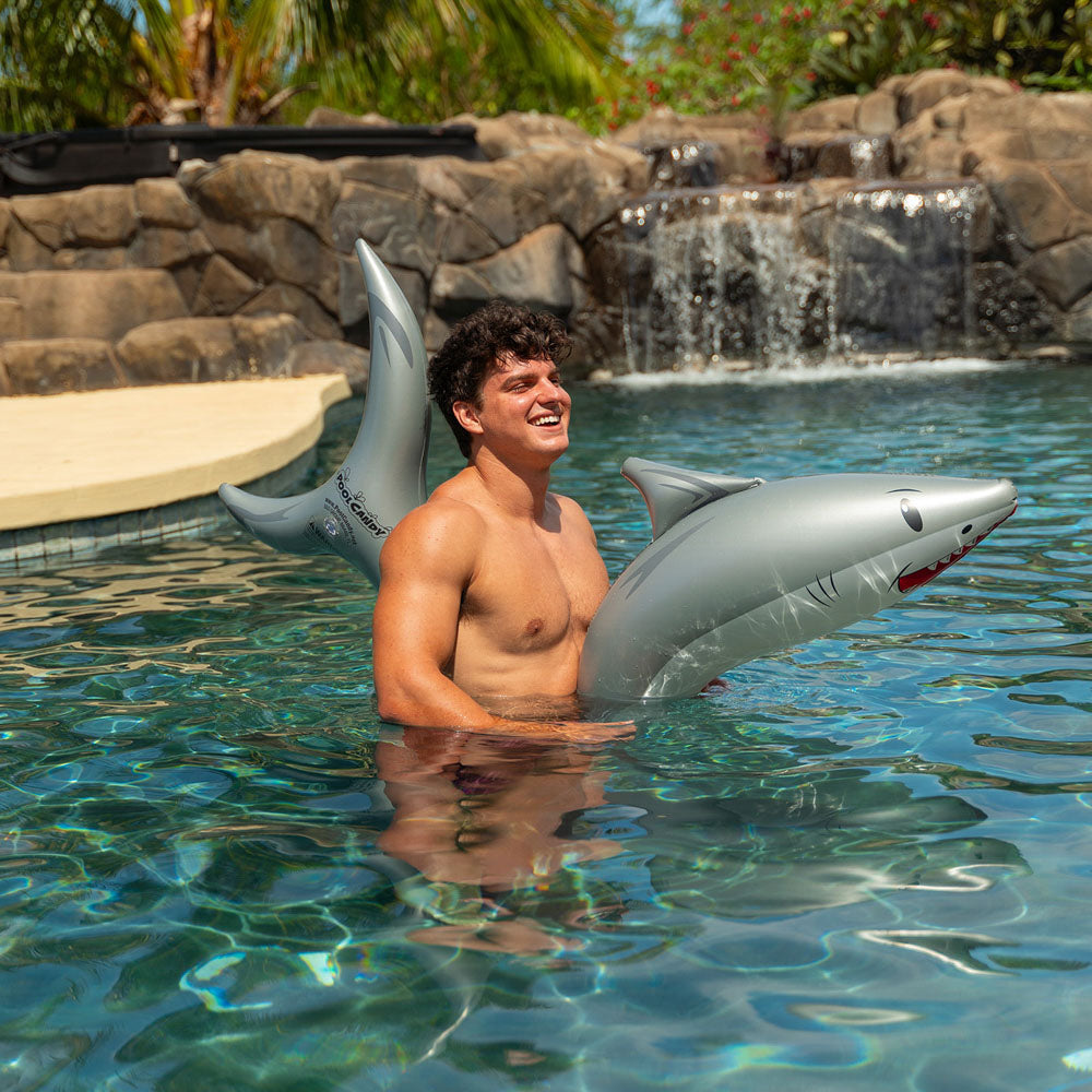 PoolCandy Shark Ride-On Noodle - Heavyweight PVC Pool Float - Image 3