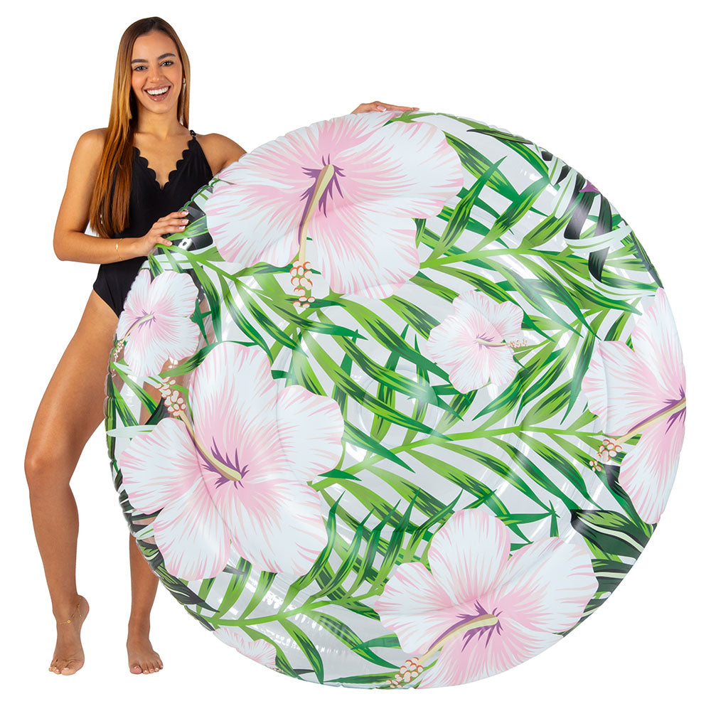 Alternative view of PoolCandy Tropical Hibiscus Flower Giant Pool Float - 60 Inch