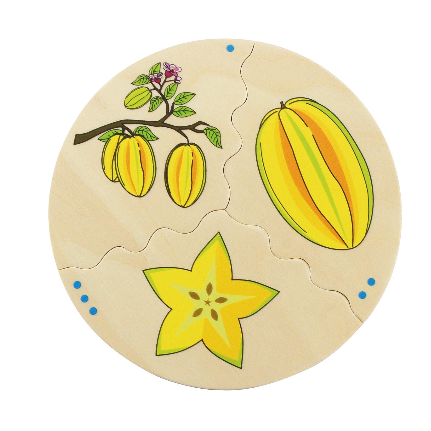 Alternative view of Beleduc Nawito 30-Piece Fruits Development Wooden Puzzle