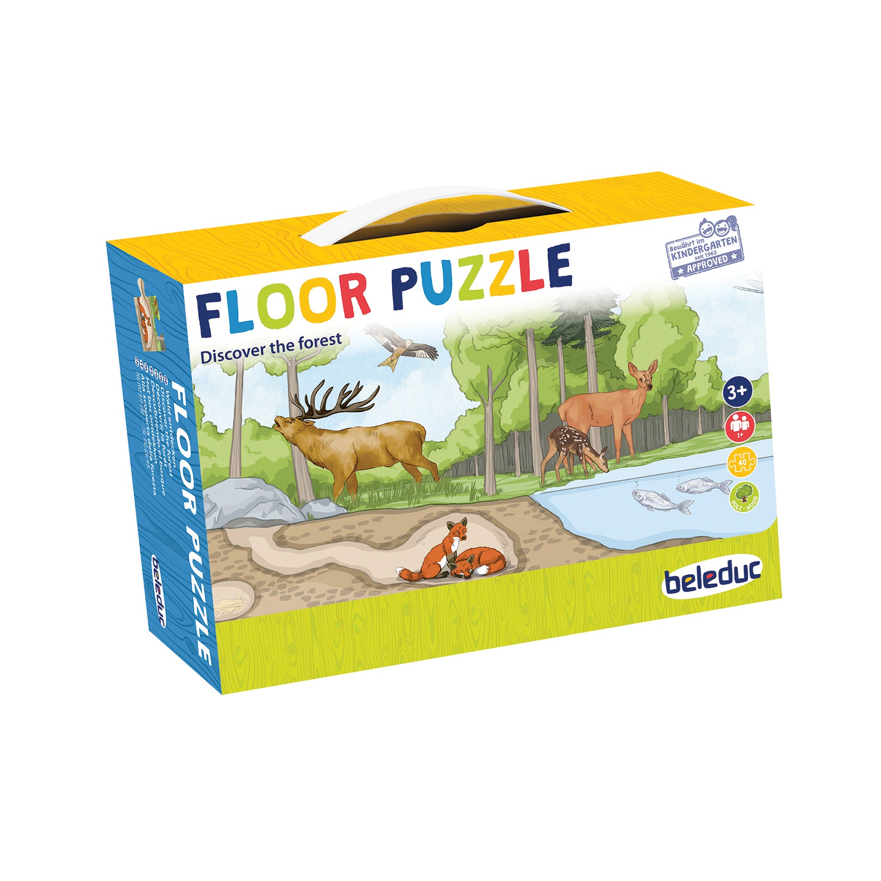 Alternative view of Beleduc Enchanted Forest 40pc Floor Puzzle - Discover the Forest