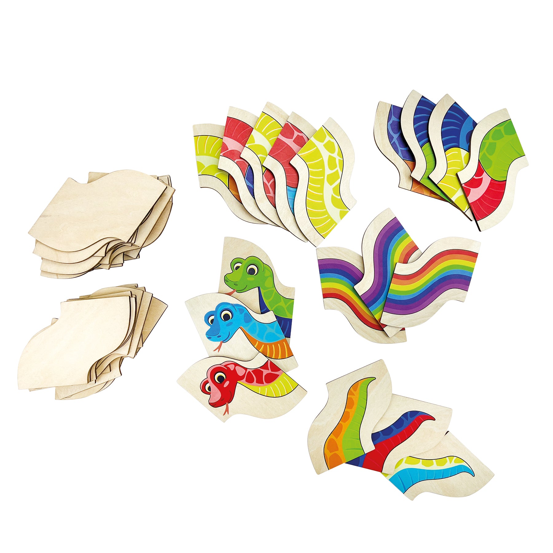 Alternative view of Beleduc Mamba Zamba Colorful Snake Domino Game