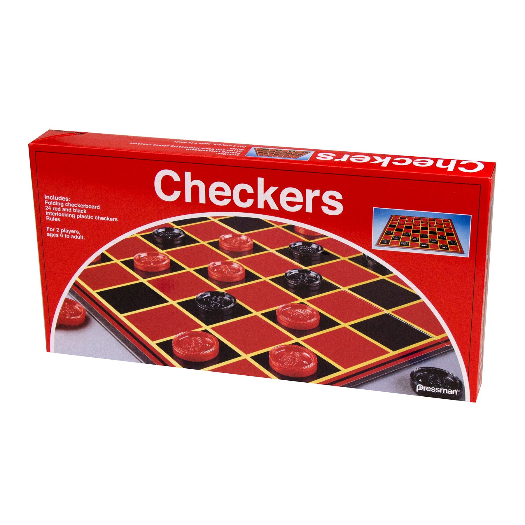 Pressman Classic Checkers Board Game, Family Pack of 4 - Image 3