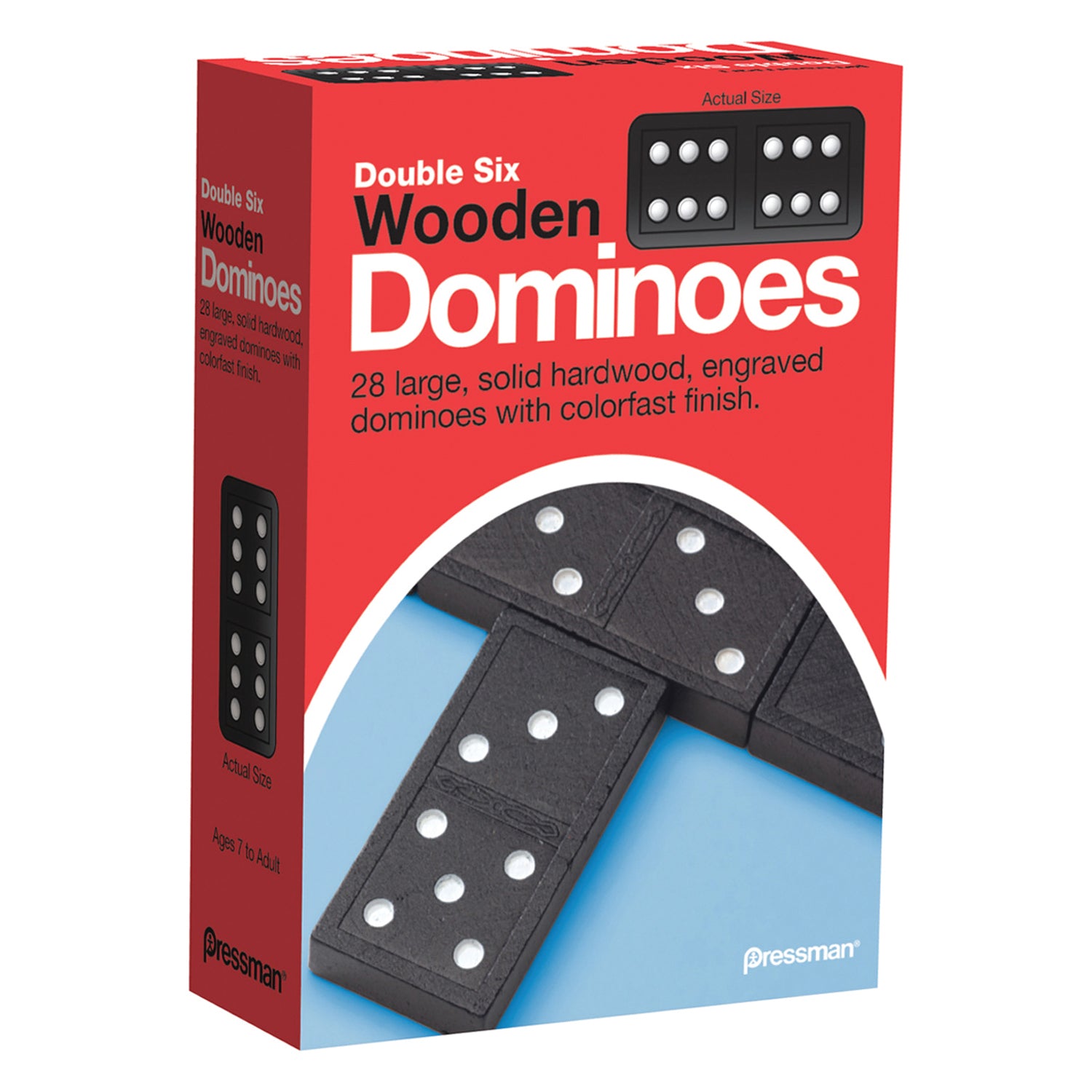 Alternative view of Pressman Classic Wooden Dominoes 6-Pack Set, Double Six Edition