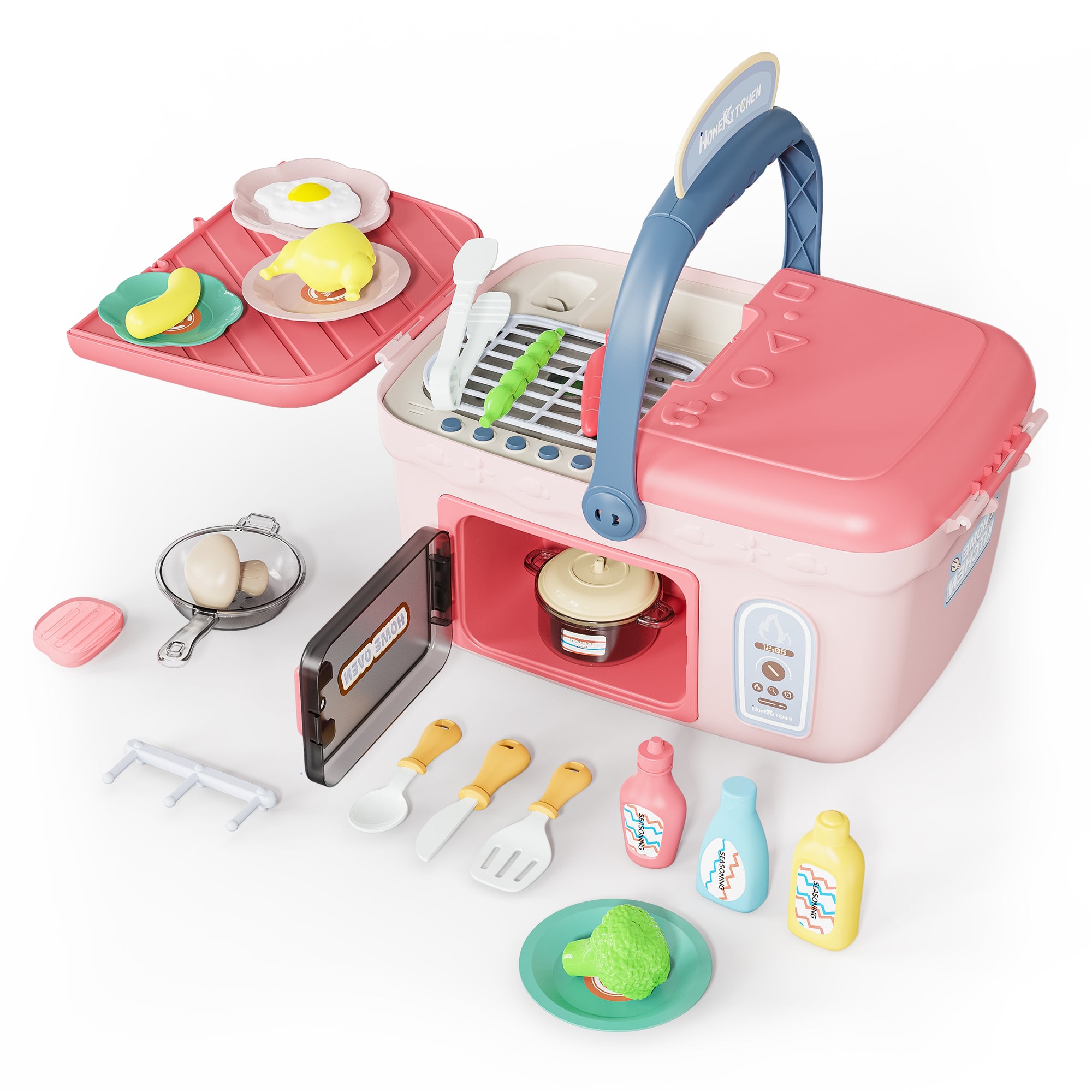 Contixo Interactive 2-in-1 Kitchen & Picnic Playset for Kids - Multi-Color