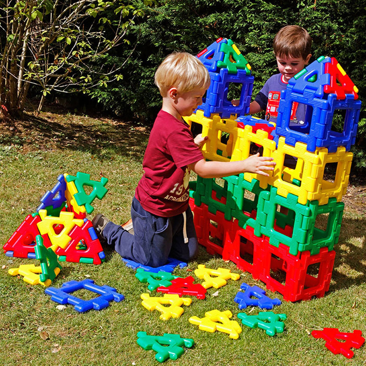 Polydron Giant Polydron 40-Piece Construction Set - Indoor & Outdoor Play - Image 2