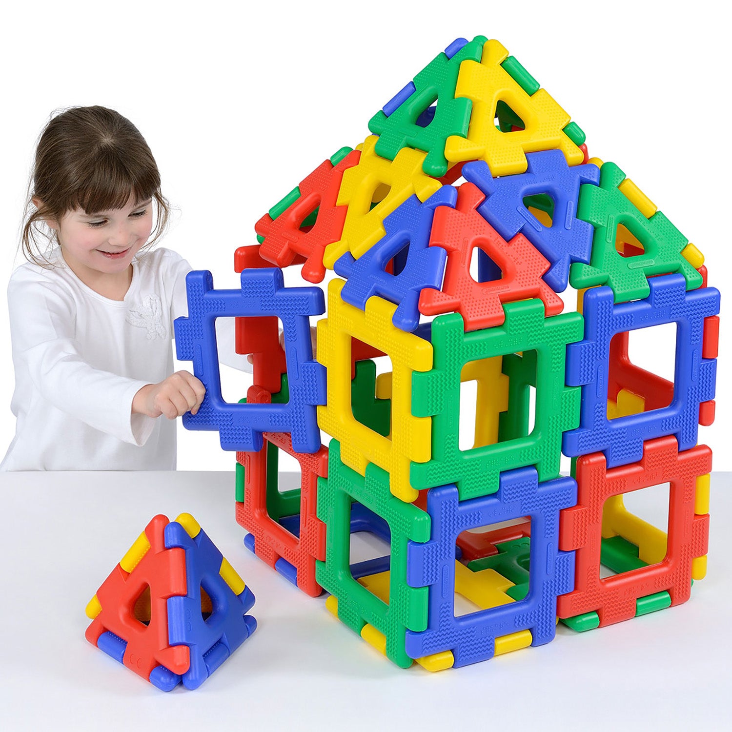 Polydron Giant Polydron 40-Piece Construction Set - Indoor & Outdoor Play - Image 3