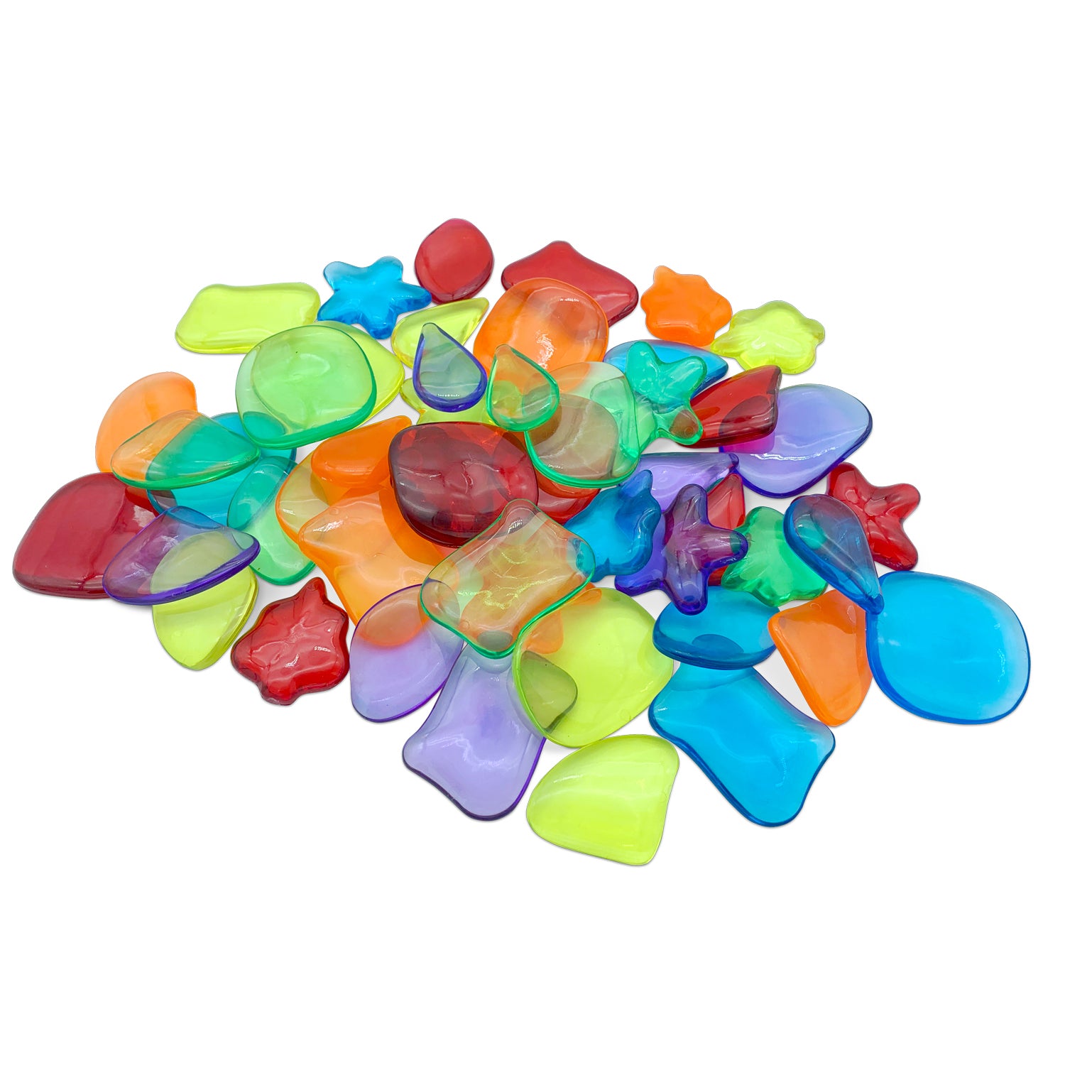Roylco STEAM Light Learning Rocks - Translucent Color & Shape Play Kit - Image 3