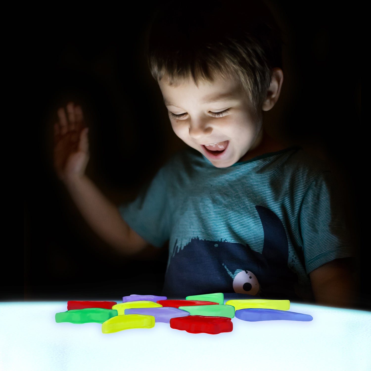 Roylco STEAM Light Learning Rocks - Translucent Color & Shape Play Kit - Image 7