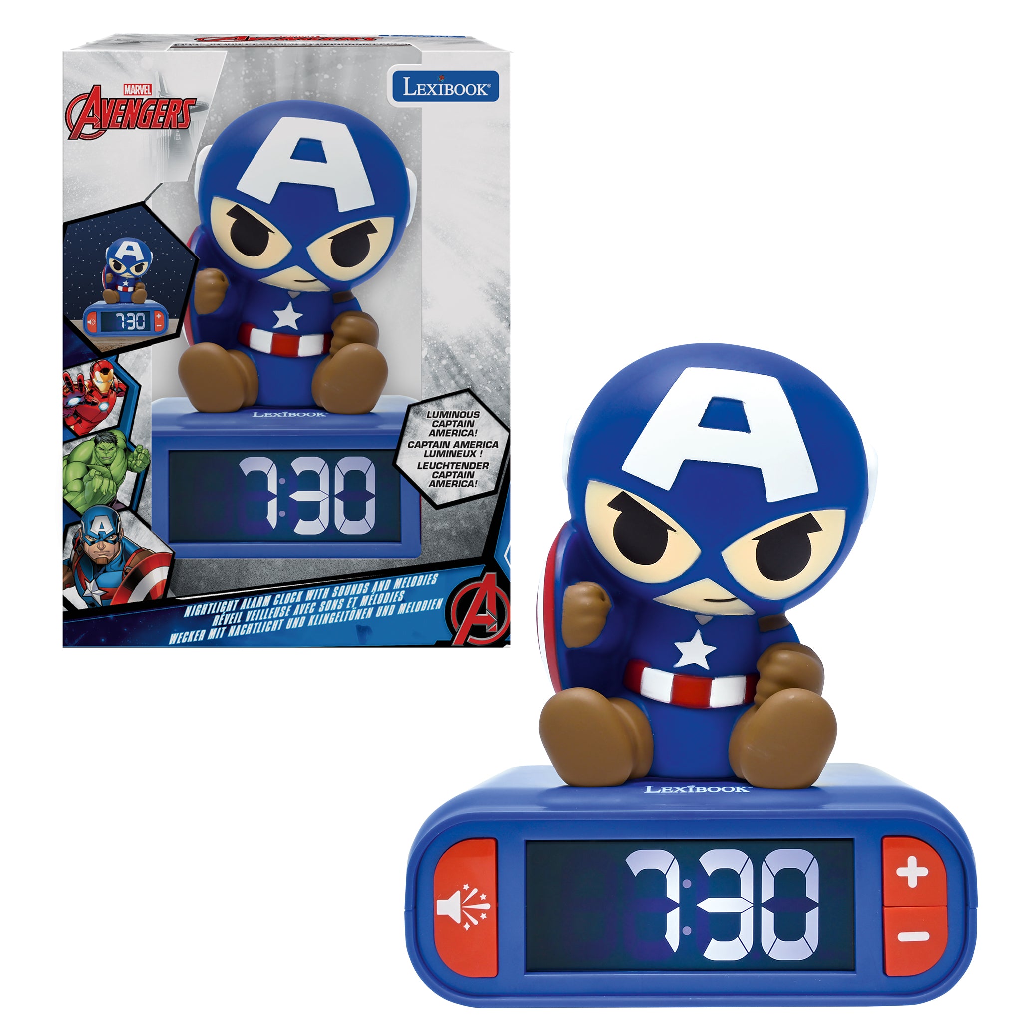 Captain America Night light Alarm Clock with sounds - Image 2