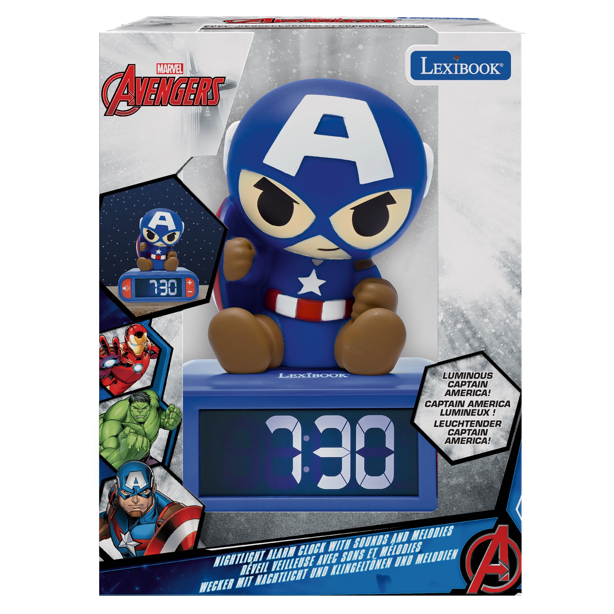 Captain America Night light Alarm Clock with sounds - Image 6