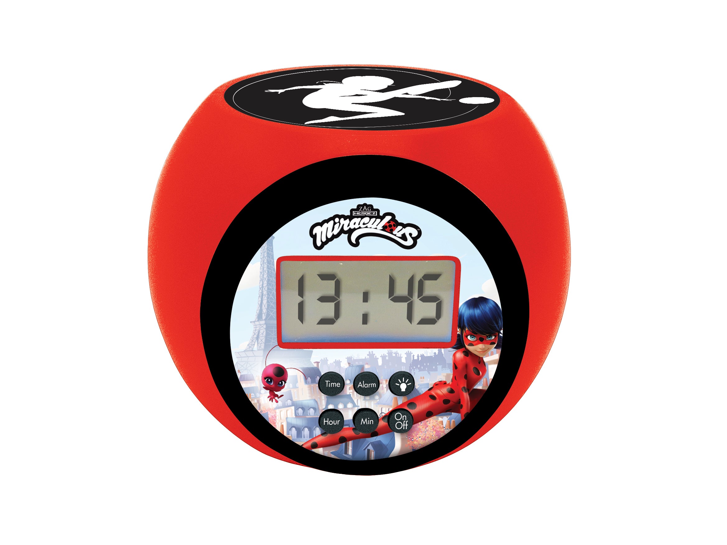 Alternative view of Miraculous Ladybug Projector Alarm Clock - Kids' Nightlight - Red