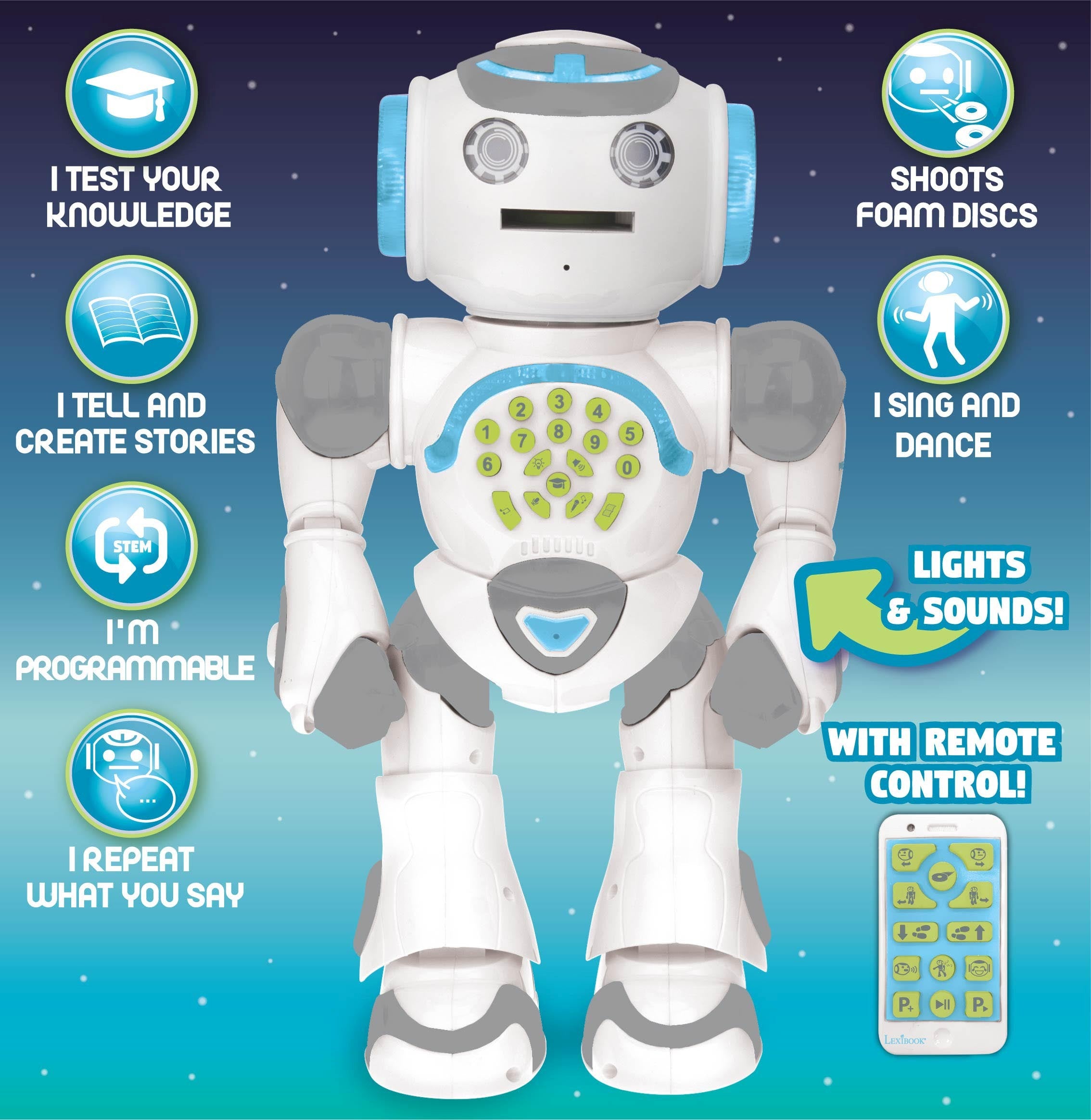 Alternative view of Lexibook POWERMAN Max - Interactive Educational Robot - STEM Learning Toy