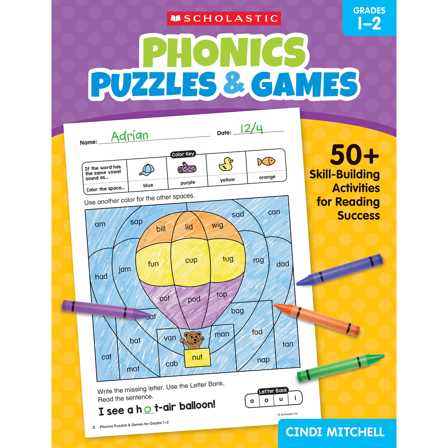 Scholastic Phonics Puzzles & Games - Activity Book Grades 1-2
