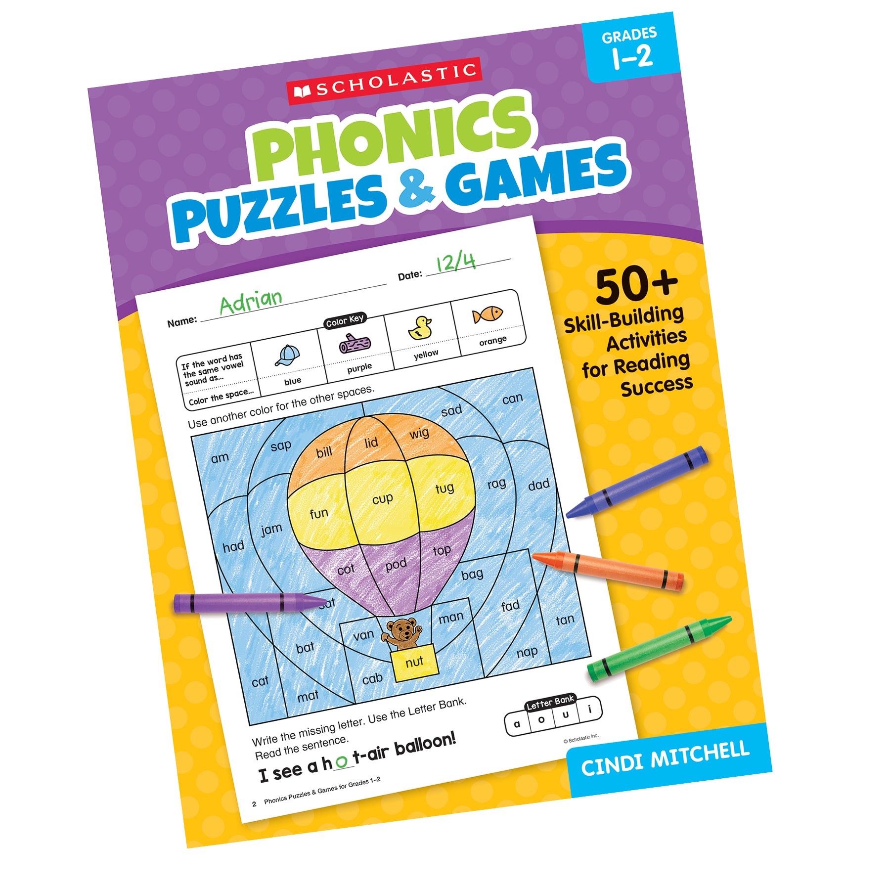 Alternative view of Scholastic Phonics Puzzles & Games - Activity Book Grades 1-2