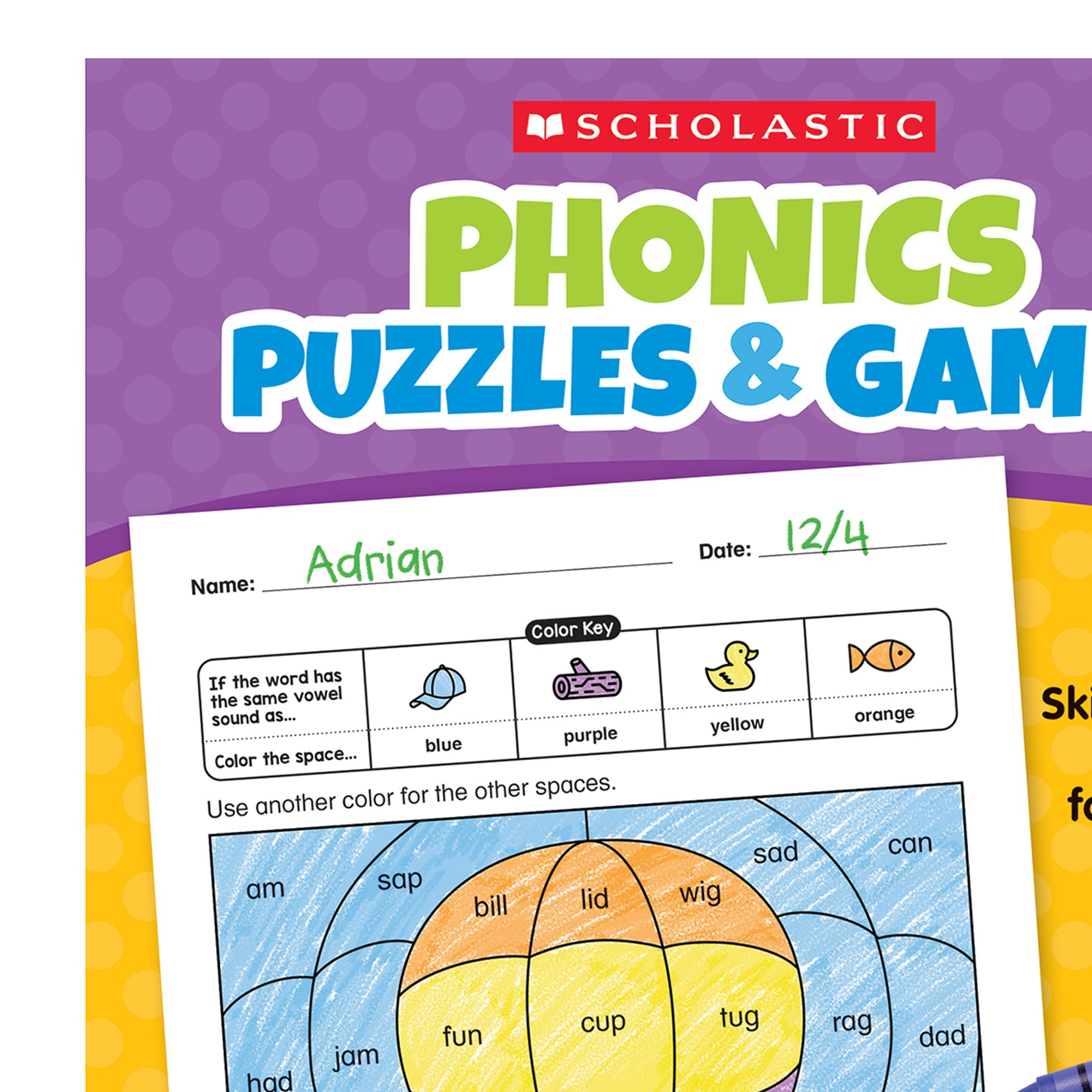 Scholastic Phonics Puzzles & Games - Activity Book Grades 1-2 - Image 3